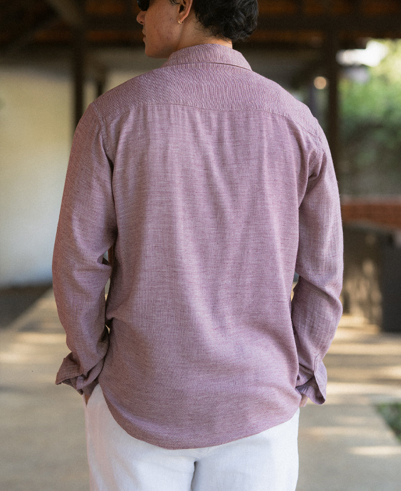 Dark Onion Linen Blend Shirt