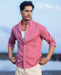 Rogue Pink Structured Buttondown Shirt 100% Cotton