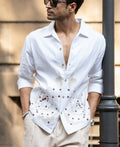 Shirt Oversized Fit Full Sleeve With Collar 100% Cotton