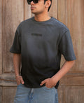 Black Sprayed Oversize T-Shirt 100% Cotton