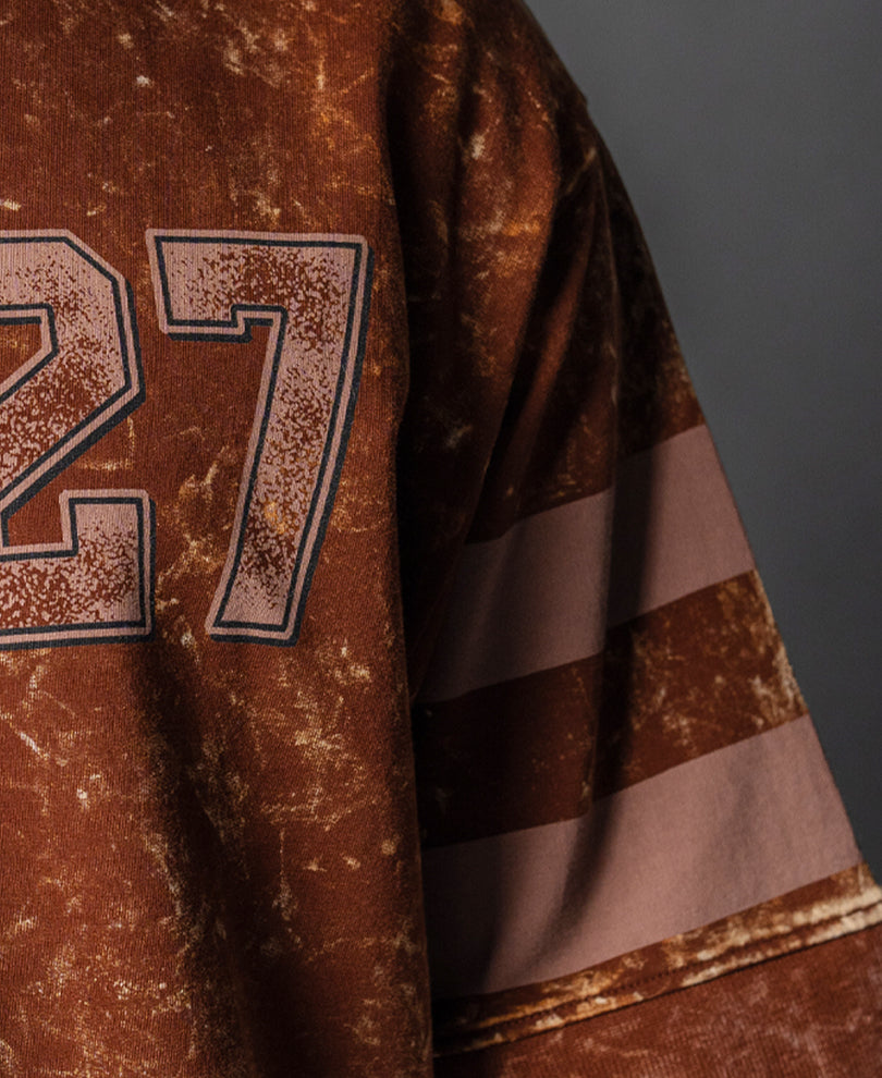 Brown Washed Graphic Oversized T-Shirt 100% Cotton