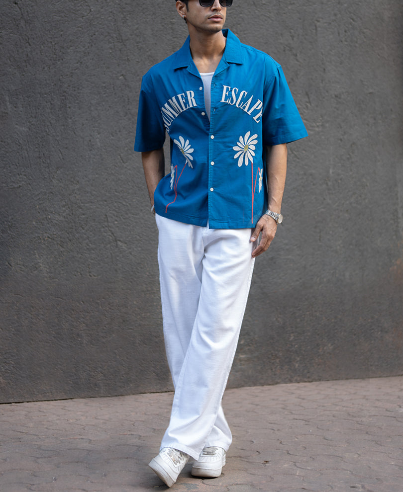 Royal Embroidered Summer Shirt 100% Cotton