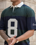 Green Embroidered Stripe T-Shirt 100% Cotton
