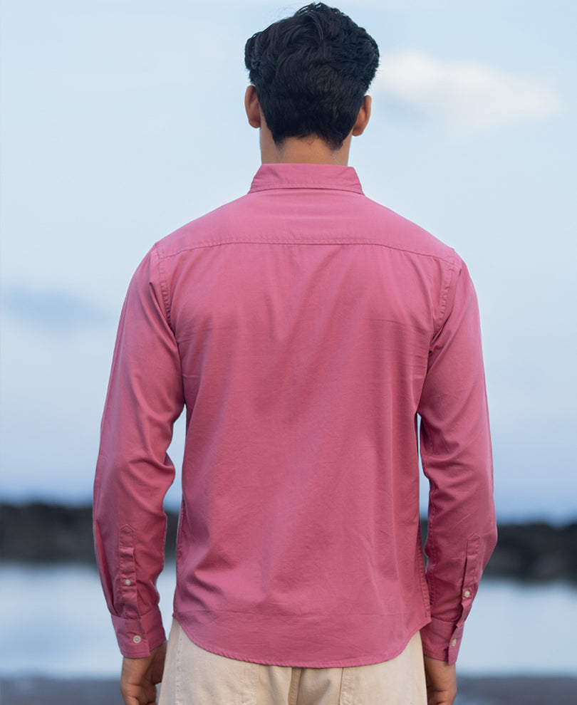 Rogue Pink Structured Buttondown Shirt 100% Cotton