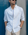 White Oxford Stripe Shirt 100% Cotton