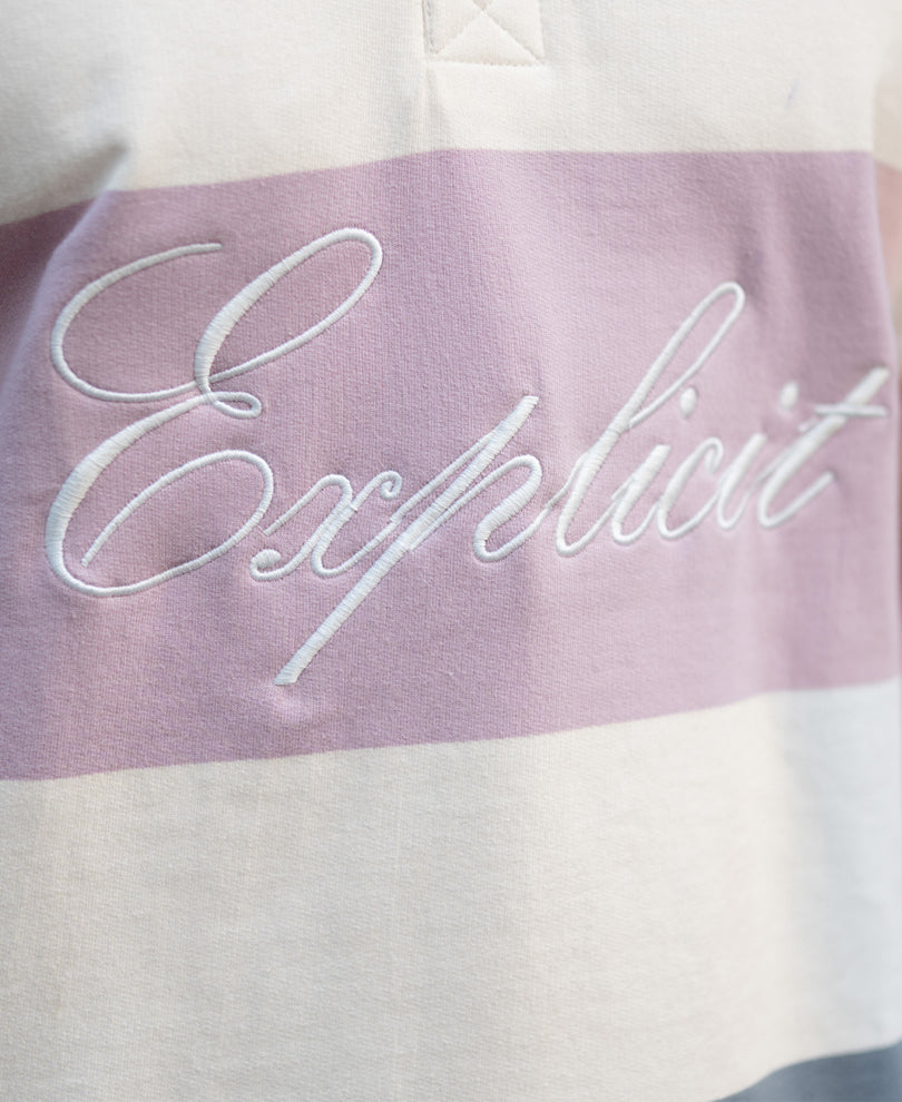 Multicolour Stripe Embroidered T-Shirt 100% Cotton
