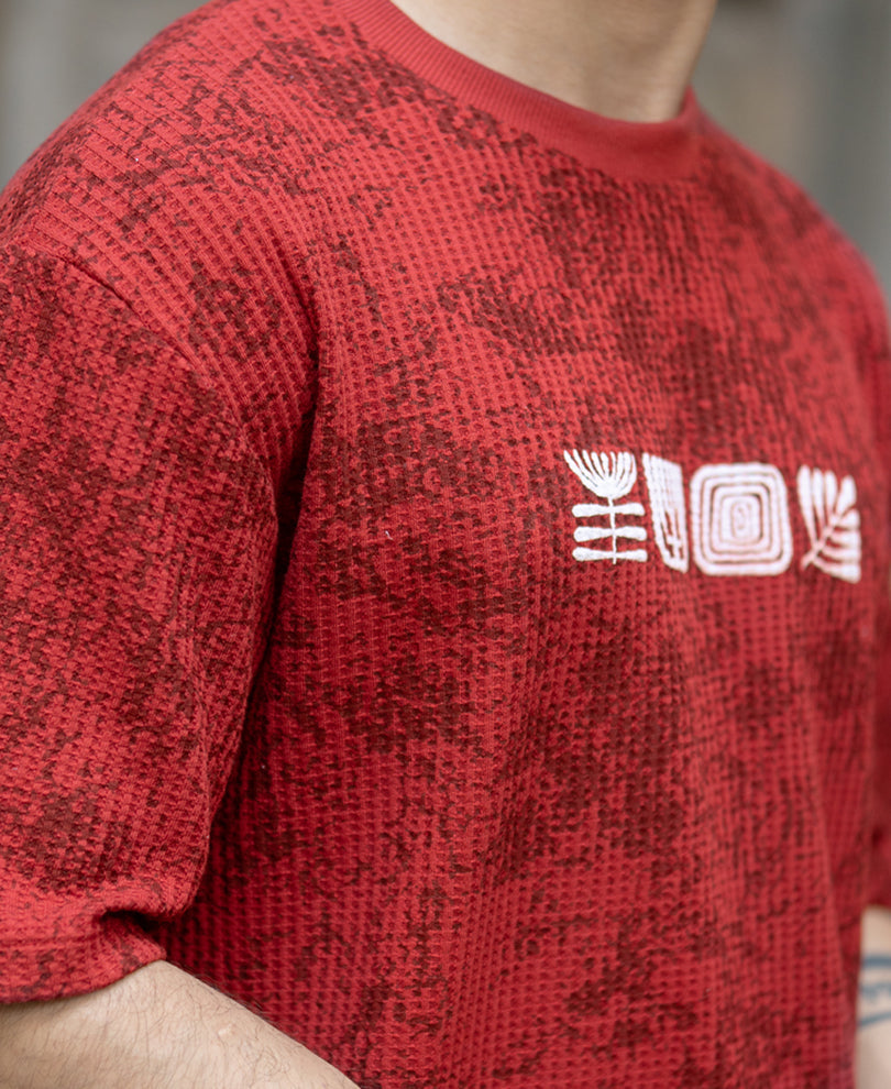 Brick Red Printed T-Shirt