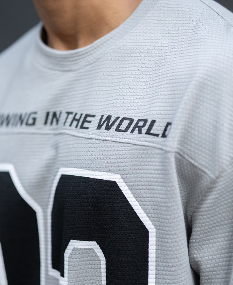 Grey Knit Jersey T-Shirt 100% Cotton