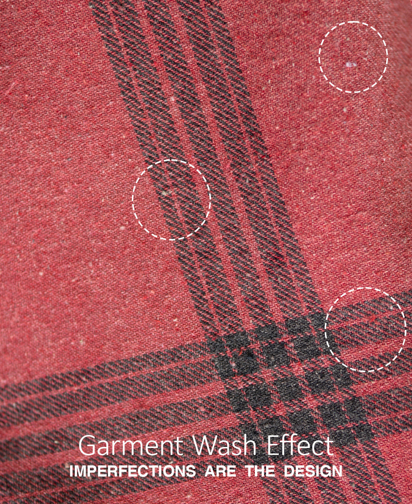 Red Washed Checks Shirt